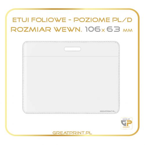 Identyfikator Poziomy - PL/D (106x63) FOLIA