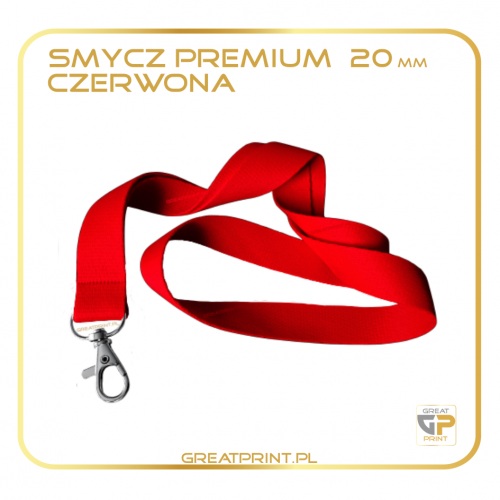 Smycz 20mm CZERWONA