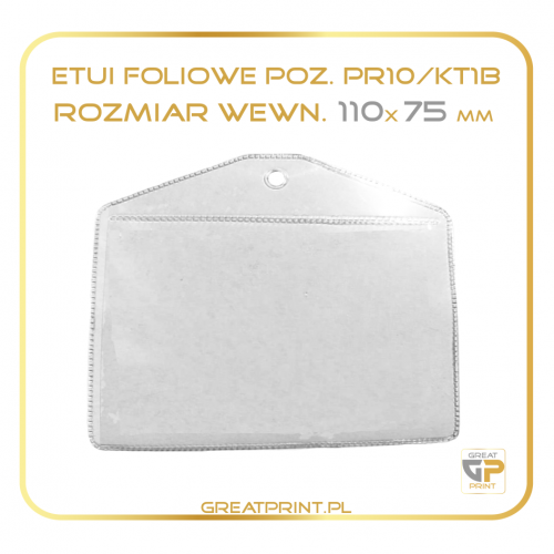 Identyfikator Poz. - PR10/KT1B (110x75) FOLIA 