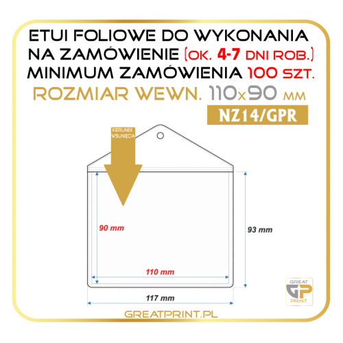 NZ14/GPR - Etui poz. 100 szt. (110x90) FOLIA 