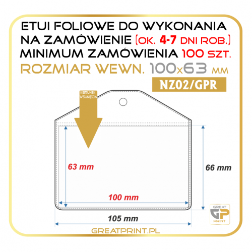 NZ02/GPR - Etui poz. 100 szt. (100x63) FOLIA