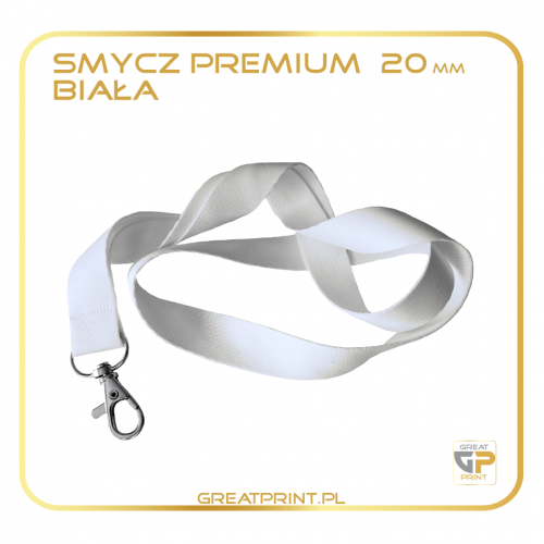 Smycz 20mm BIAŁA