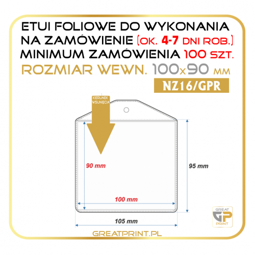 NZ16/GPR - Etui poz. 100 szt. (100x90) FOLIA 