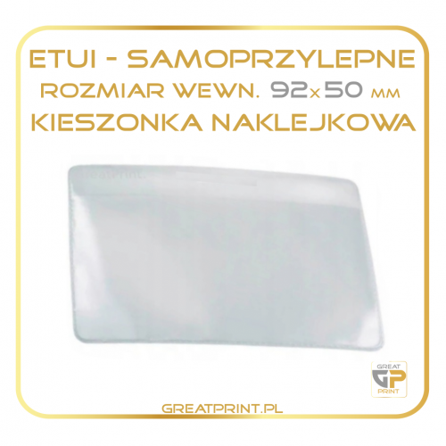 Identyf. Poz. - Samoprzylepny (92x50) FOLIA NAKLEJKOWA