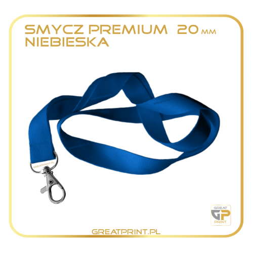 Smycz 20mm NIEBIESKA