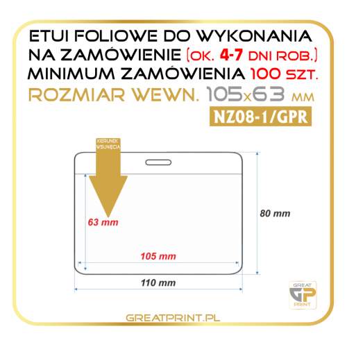 NZ08-1/GPR - Etui poz. 100 szt. (105x63) FOLIA 