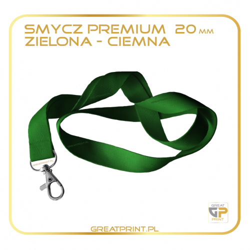 Smycz 20mm ZIELONA CIEMNA