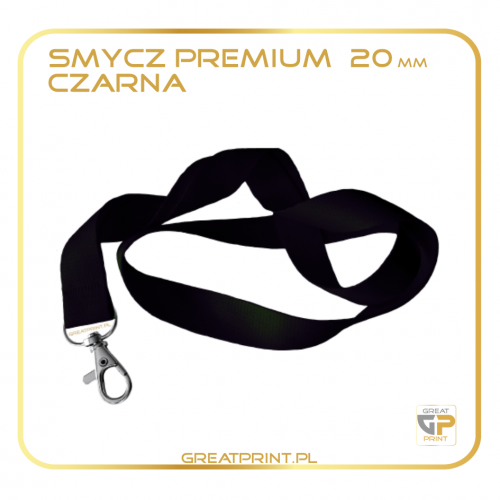 Smycz 20mm CZARNA