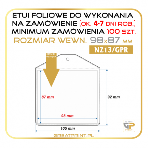 NZ13/GPR - Etui poz. 100 szt. (98x87) FOLIA