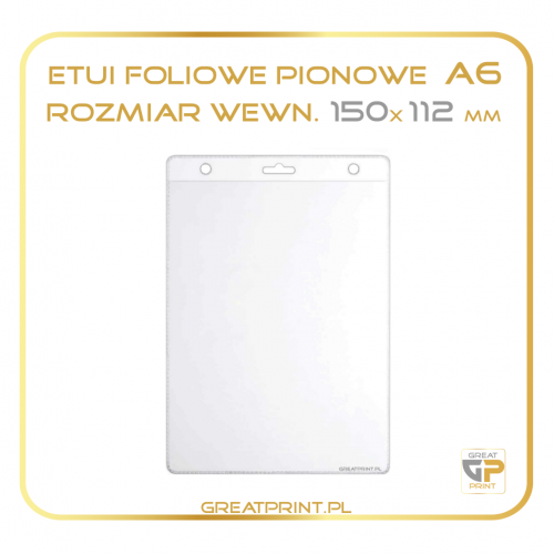 ETUI A6 MOCNE 115x150 (118x171) GreatPrint.PL identyfikator holder na smycz