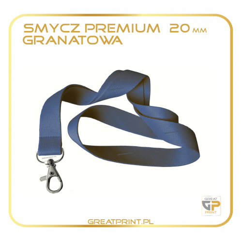 Smycz 20mm GRANATOWA