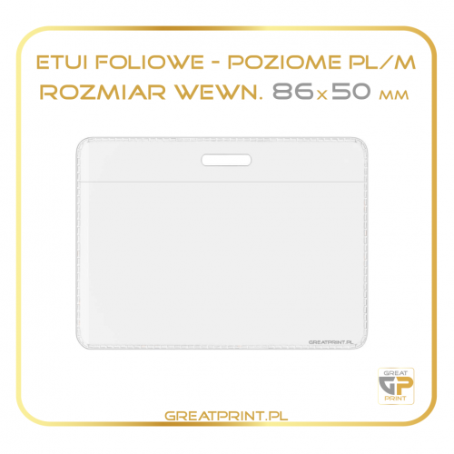 Identyfikator Poziomy - PL/M (86x50) FOLIA