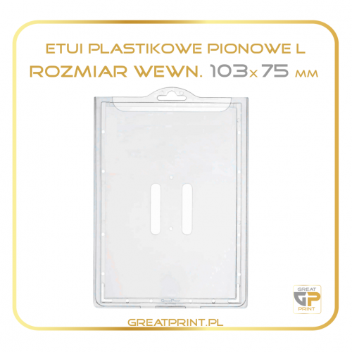 Identyfikator Pionowy - L (103x75) PLASTIK