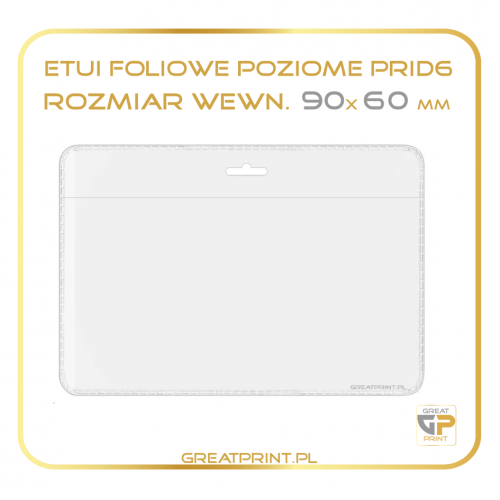 Identyfikator Poziomy - PRID6 (90x60) FOLIA WZMOCNIONA